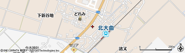 秋田県大仙市四ツ屋下新谷地187周辺の地図