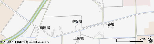 秋田県大仙市高関上郷沖谷地周辺の地図