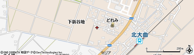 秋田県大仙市四ツ屋下新谷地153周辺の地図