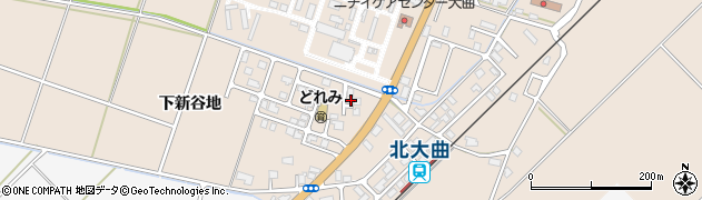 秋田県大仙市四ツ屋下新谷地14周辺の地図