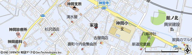 秋田県大仙市神宮寺（家後）周辺の地図