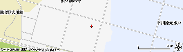 秋田県大仙市南外（猿ケ瀬出野）周辺の地図