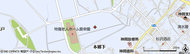 秋田県大仙市神宮寺本郷道南周辺の地図