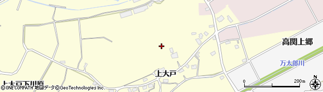 秋田県大仙市花館上大戸周辺の地図
