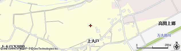 秋田県大仙市花館（上大戸）周辺の地図