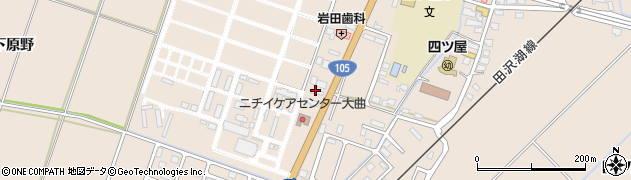 秋田県大仙市四ツ屋下古道49周辺の地図