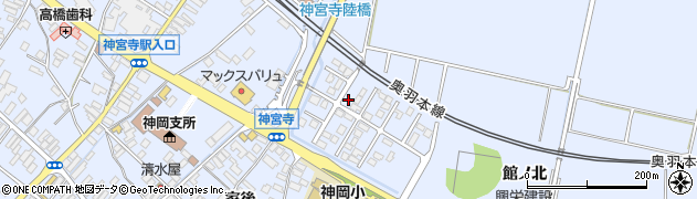 秋田県大仙市神宮寺（館ノ北）周辺の地図