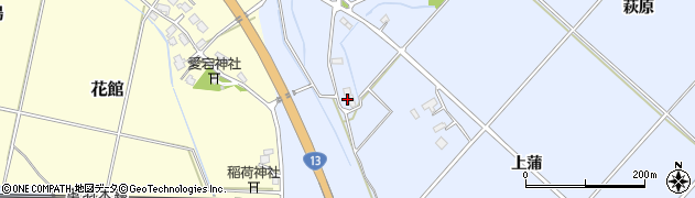 秋田県大仙市神宮寺（上蒲）周辺の地図