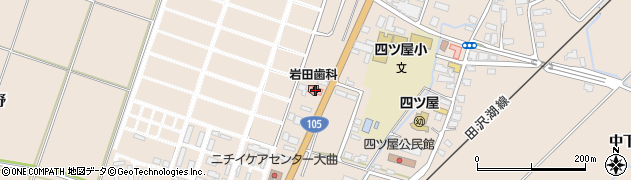 秋田県大仙市四ツ屋下古道42周辺の地図