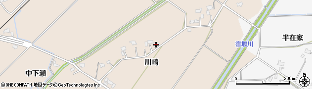 秋田県大仙市四ツ屋川崎周辺の地図