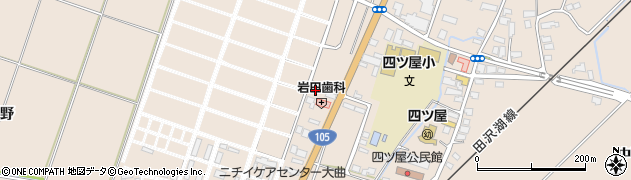 秋田県大仙市四ツ屋下古道41周辺の地図