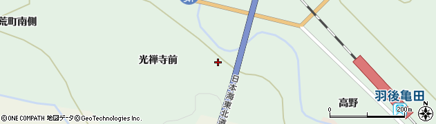 秋田県由利本荘市松ヶ崎（光禅寺前）周辺の地図