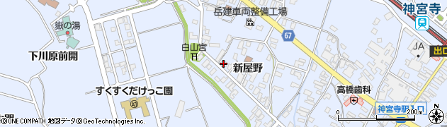 秋田県大仙市神宮寺新屋野19周辺の地図