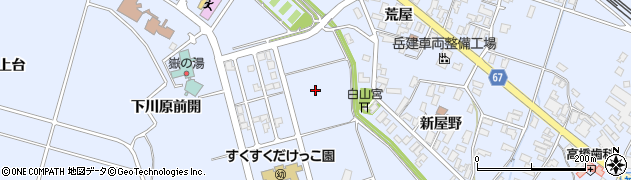 秋田県大仙市神宮寺中瀬古川敷周辺の地図