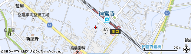 秋田県大仙市神宮寺（本郷野）周辺の地図