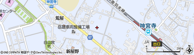 秋田県大仙市神宮寺（下栗谷田）周辺の地図