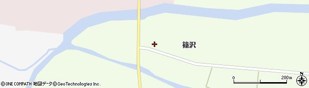 秋田県大仙市太田町三本扇（篠沢）周辺の地図