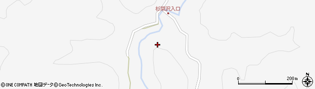 秋田県秋田市雄和萱ケ沢（杉菜沢）周辺の地図