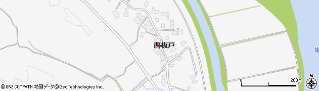 秋田県大仙市南外（西板戸）周辺の地図