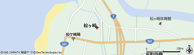 秋田県由利本荘市松ヶ崎松ヶ崎町197周辺の地図