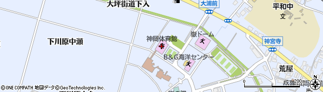 大仙市神岡体育館周辺の地図