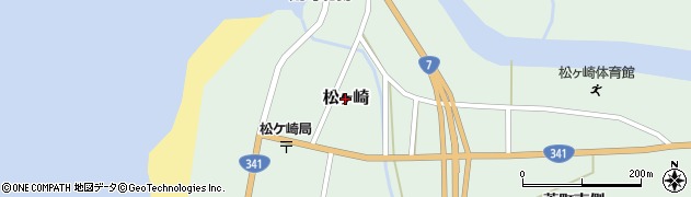 秋田県由利本荘市松ヶ崎周辺の地図