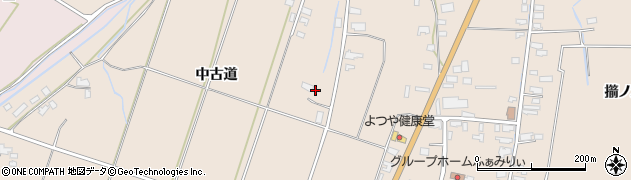 秋田県大仙市四ツ屋中古道周辺の地図