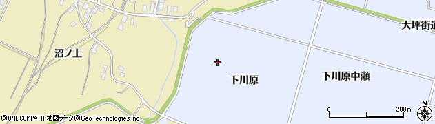 秋田県大仙市神宮寺下川原周辺の地図