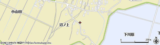 秋田県大仙市北楢岡（沼ノ上）周辺の地図