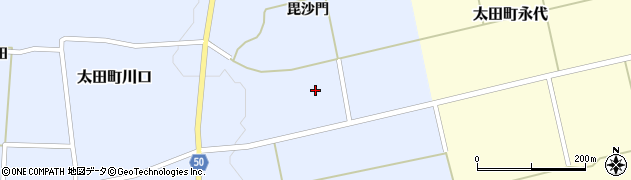 秋田県大仙市太田町川口毘沙門151周辺の地図