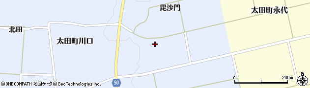 秋田県大仙市太田町川口毘沙門202周辺の地図