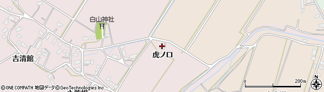 秋田県大仙市新谷地（虎ノ口）周辺の地図