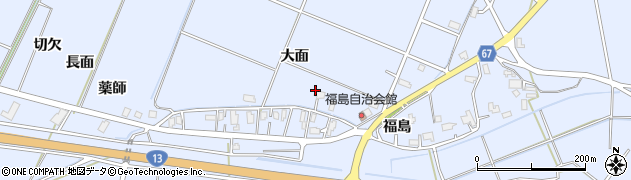 秋田県大仙市神宮寺（大面）周辺の地図