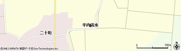 秋田県大仙市太田町横沢平内清水周辺の地図