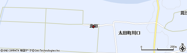 秋田県大仙市太田町川口（北田）周辺の地図
