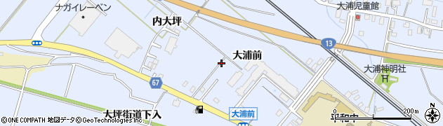 秋田県大仙市神宮寺（大浦前）周辺の地図