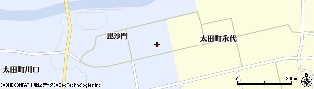 秋田県大仙市太田町川口毘沙門174周辺の地図