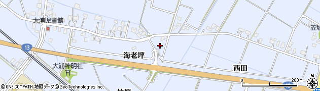 秋田県大仙市神宮寺海老坪周辺の地図
