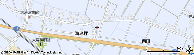 秋田県大仙市神宮寺（海老坪）周辺の地図