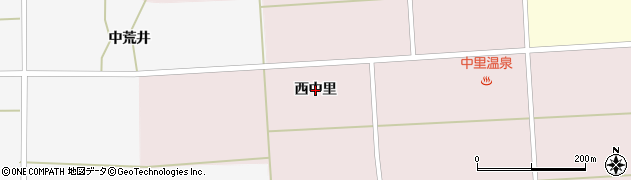 秋田県大仙市太田町中里（西中里）周辺の地図