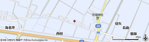 秋田県大仙市神宮寺宮田16周辺の地図
