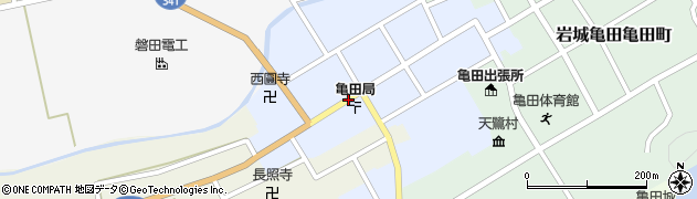 亀田郵便局周辺の地図