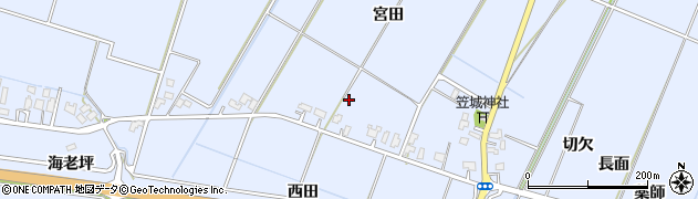 秋田県大仙市神宮寺宮田周辺の地図