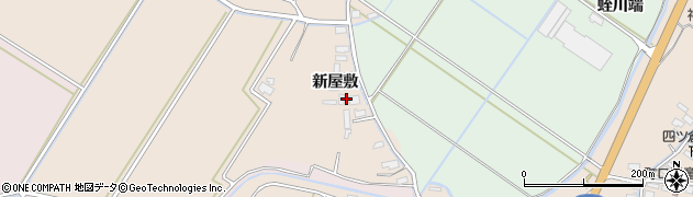 秋田県大仙市四ツ屋新屋敷周辺の地図