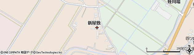 秋田県大仙市四ツ屋（新屋敷）周辺の地図