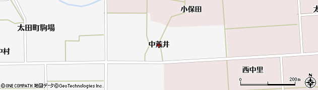 秋田県大仙市太田町駒場（中荒井）周辺の地図