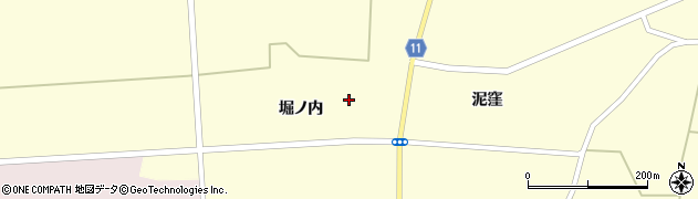 秋田県大仙市太田町横沢堀ノ内108周辺の地図