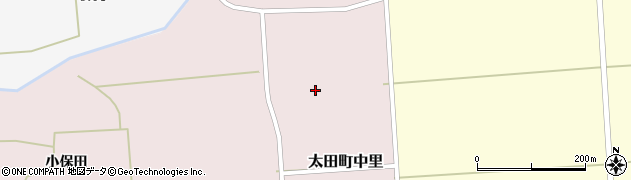 秋田県大仙市太田町中里中屋敷周辺の地図