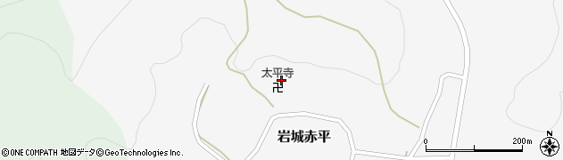秋田県由利本荘市岩城赤平（鶴巻）周辺の地図