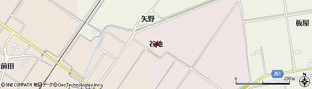 秋田県大仙市四ツ屋（谷地）周辺の地図